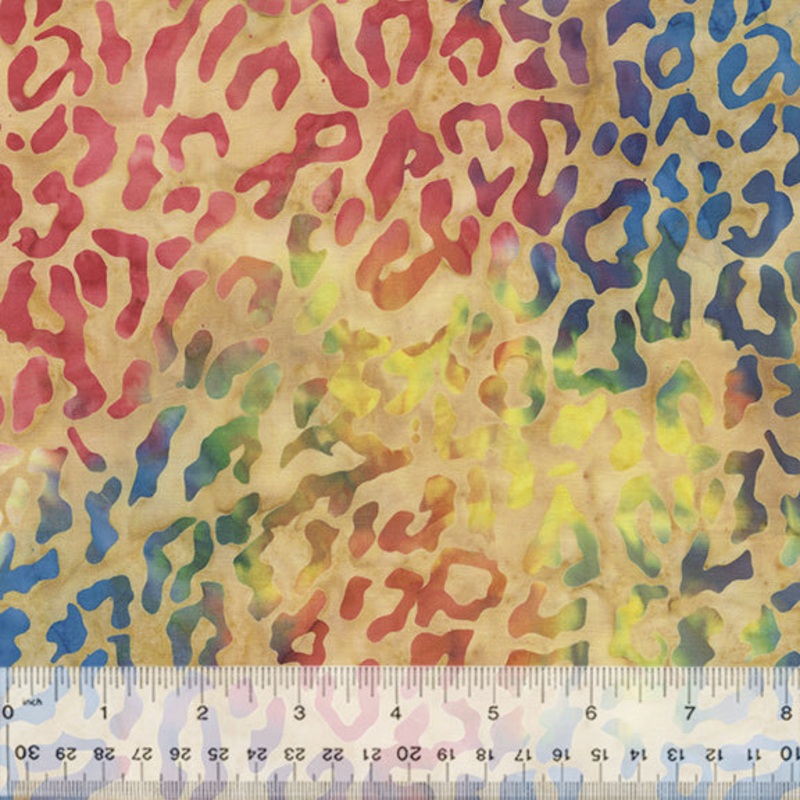 Wild Thing Anthology Fabrics 9210Q-7 Island Cheetah Skin Batik Cotton