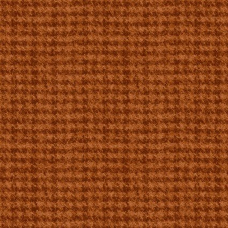 Woolies Flannel - Houndstooth - Orange - Yardage
