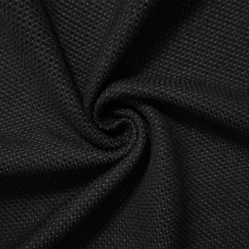Black-Gray Wool Poly Spandex Stretch 3D Texture Double Knit Fabric