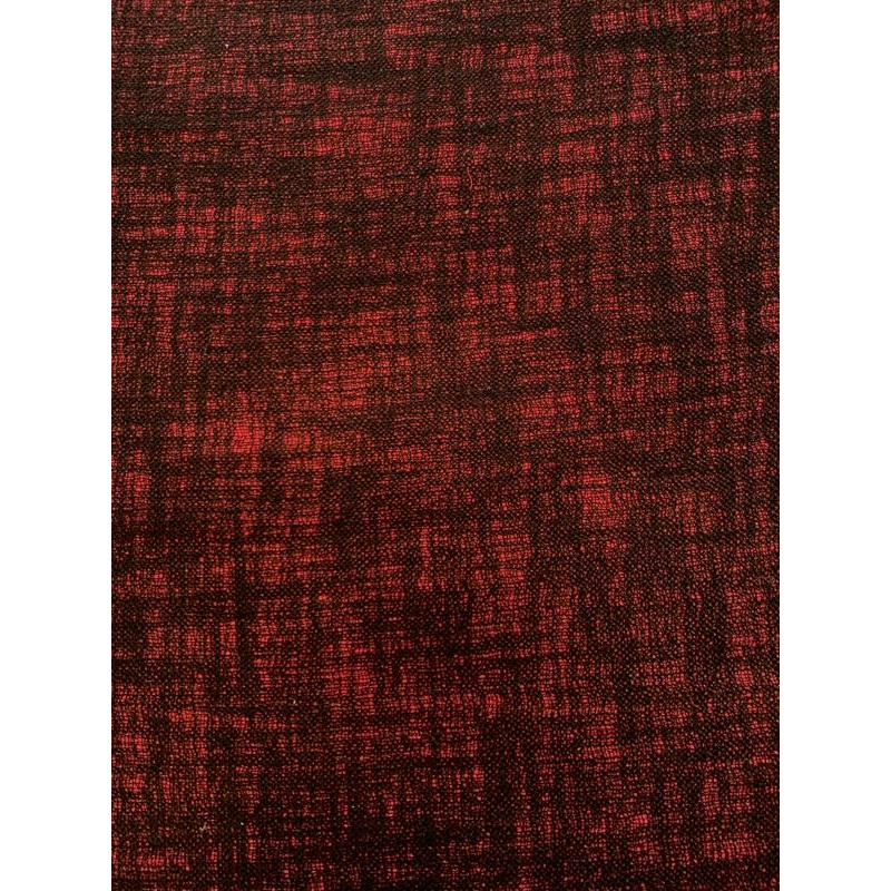 Bonded 2-Ply Novelty Boucle Cotton Suiting - Black / Fuchsia