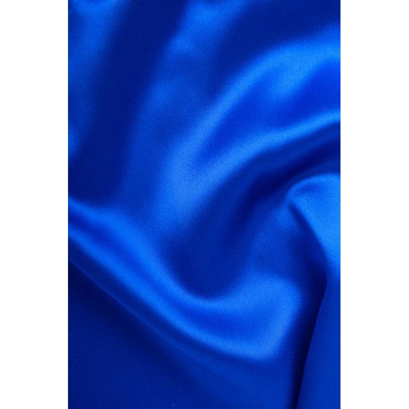 Dazzling Blue Charmeuse Silk Fabric