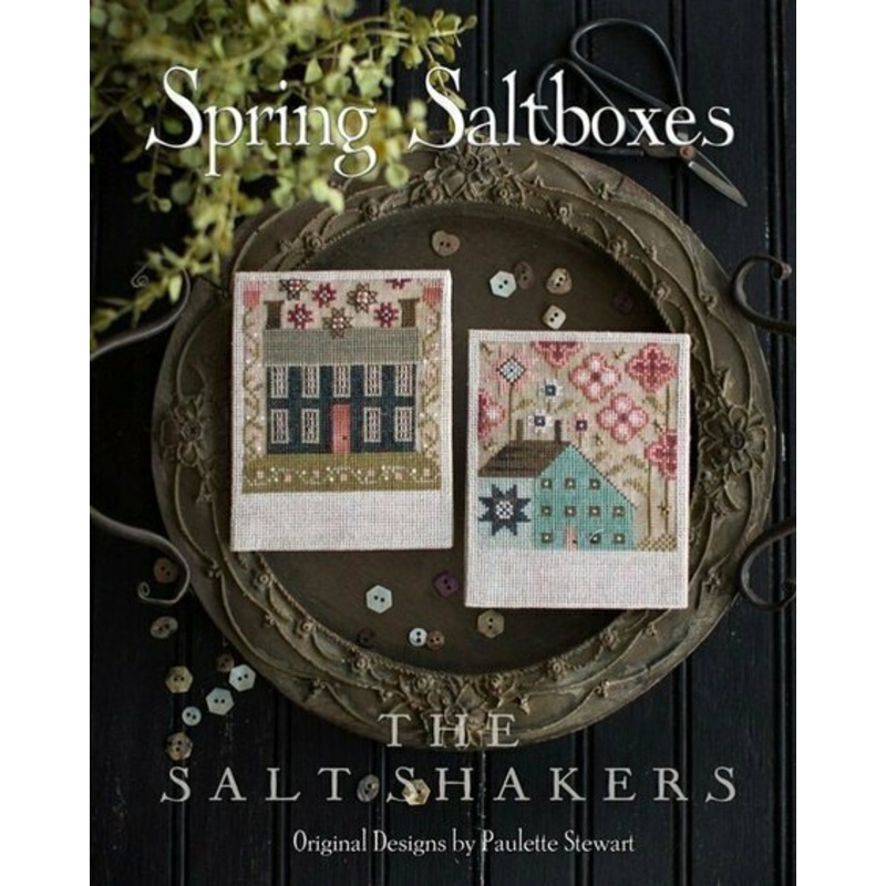 Plum Street Samplers - Cross Stitch Pattern - The Salt Shakers - Spring Saltboxes