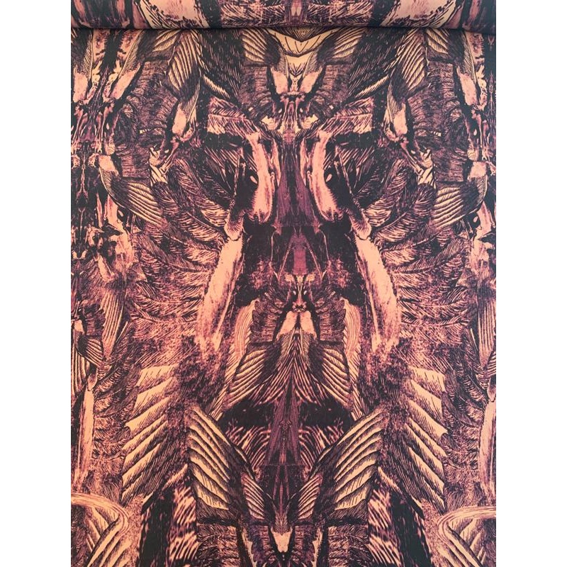 Tribal Vibes Printed Silk Georgette - Plum / Maroon / Mauve