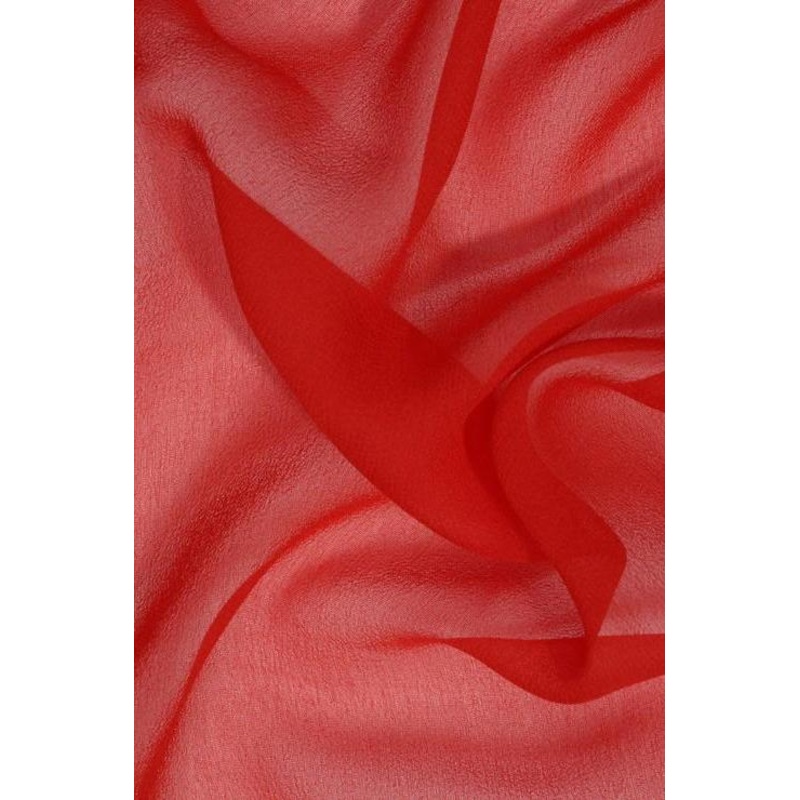Blood Red Silk Georgette Fabric