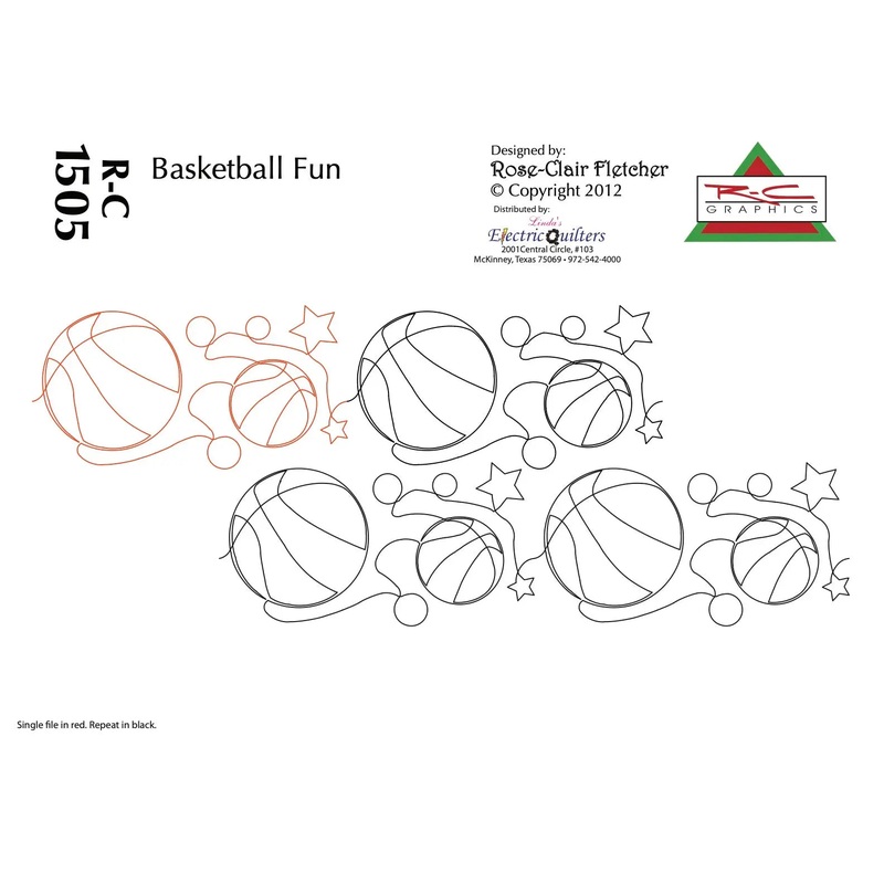 1505 Basketball Fun Pantograph by Rose-Clair Fletcher