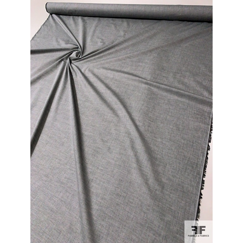 Basic Fine Cotton Shirting - Dark Grey