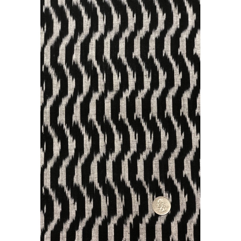 Black/White 157 Cotton Ikat