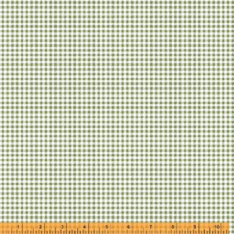 Wish You Were Here Whistler Studios 53368-8 Green Picnic Date Cotton