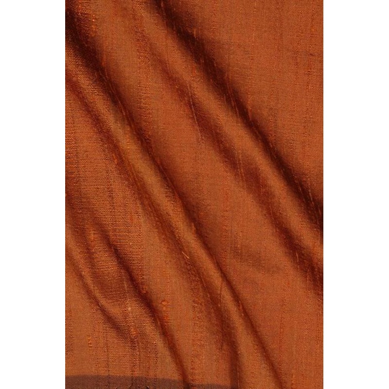 Copper Dupioni Silk Fabric