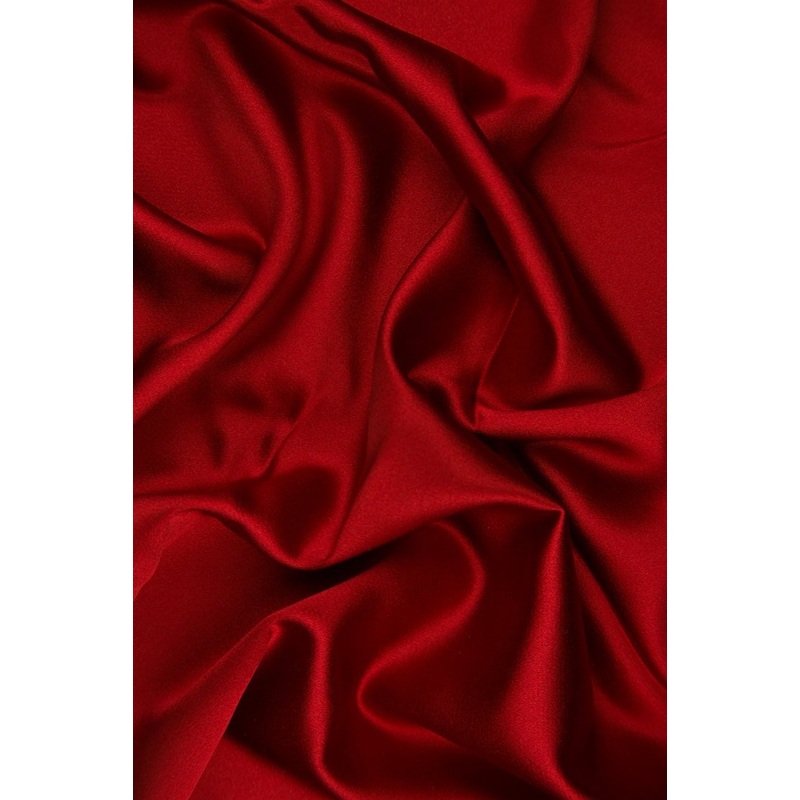 Ribbon Red Silk Crepe Back Satin Fabric