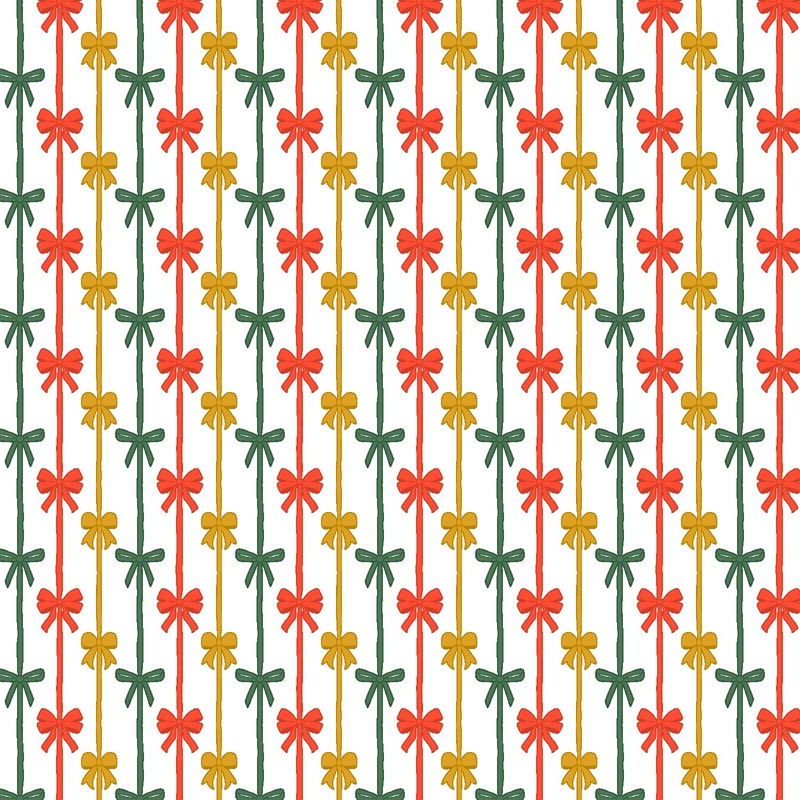 RJR Studio, Tied with a Bow - Christmas Morning Fabric, 1/4 yard