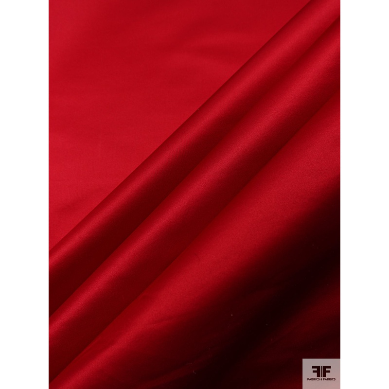Solid Silk Duchess Satin - Deep Red