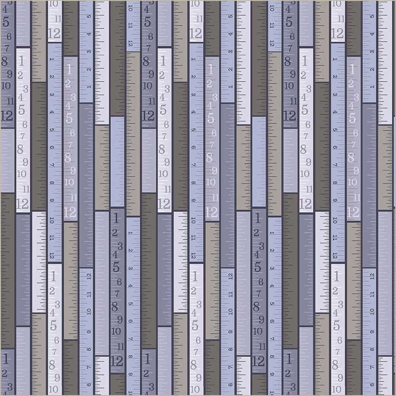 Toolkit Whistler Studios 55743-4 Blue Measure Cotton