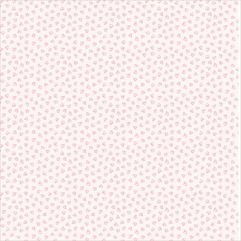 Twirling Tutus Whistler Studios 55417-10 White/Pink Open Hearts Cotton