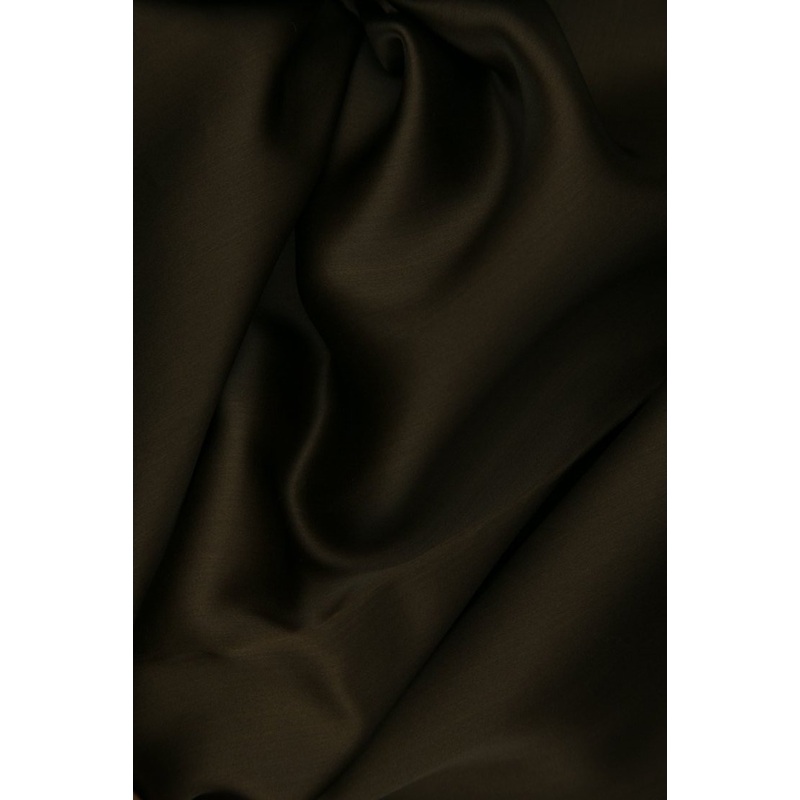 Chestnut Silk Satin Face Organza Fabric