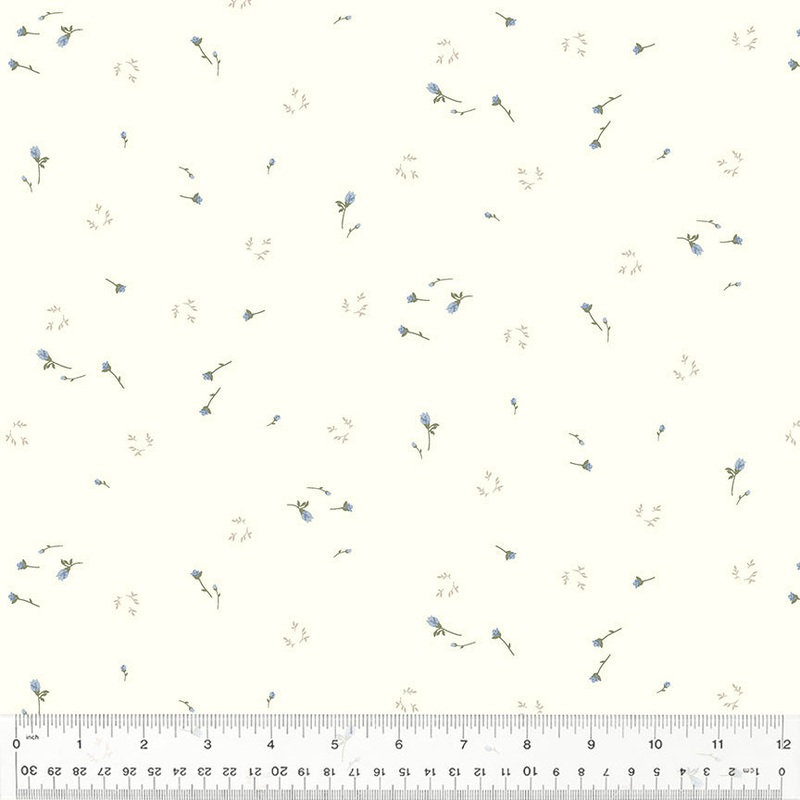 Sacramento Whistler Studios 53412-7 Blue Dainty Cotton