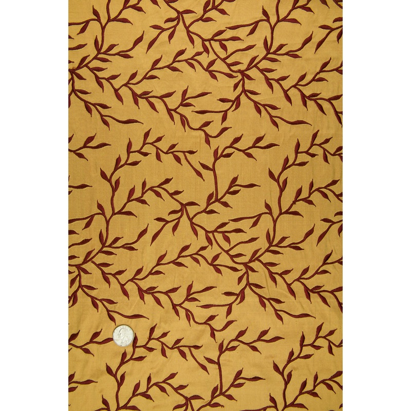 Embroidered Dupioni Silk MED-086/22 Fabric