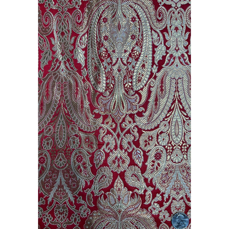 Red/Gold JV-1631/1 Silk Brocade