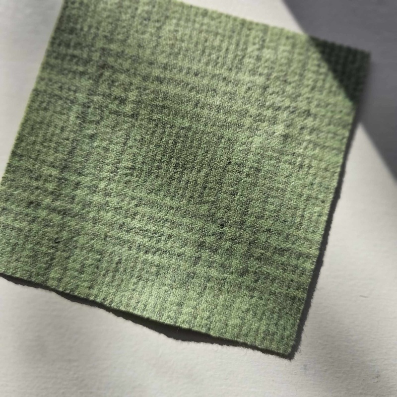 Wool Cut - Mini Square - Sage and Grey Plaid