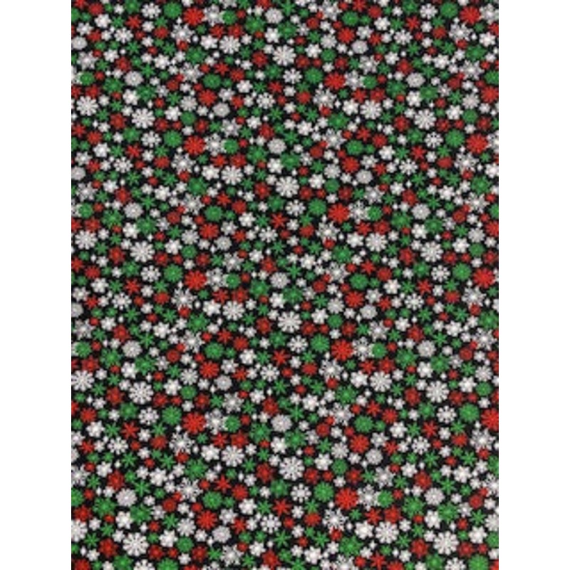 44"-Hi Fashion Christmas Snowflakes 100% Cotton quilting fabric