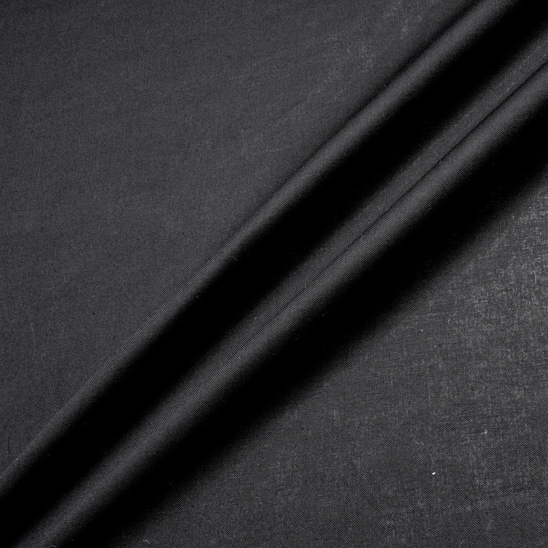 Black Lightweight Wool & Cotton Blend