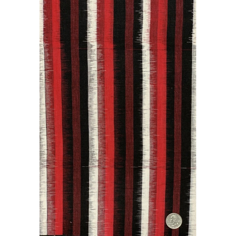 Black/Red/White 46 Cotton Ikat