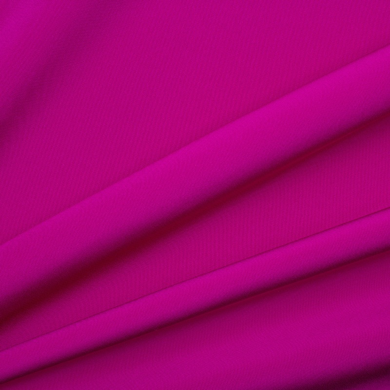 Deep Pink Silk Marocain Crpe