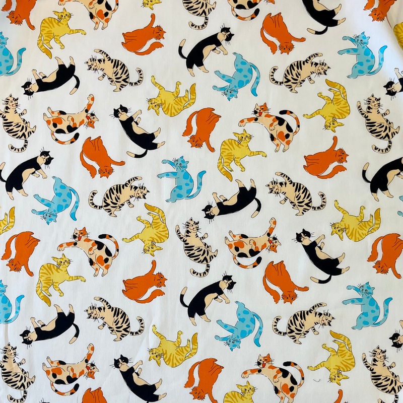 Sevenberry "Crazy Cats" Cotton, 1/4 yard