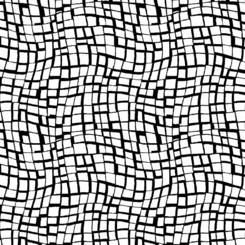 Studio E White/Black Wavy Grid