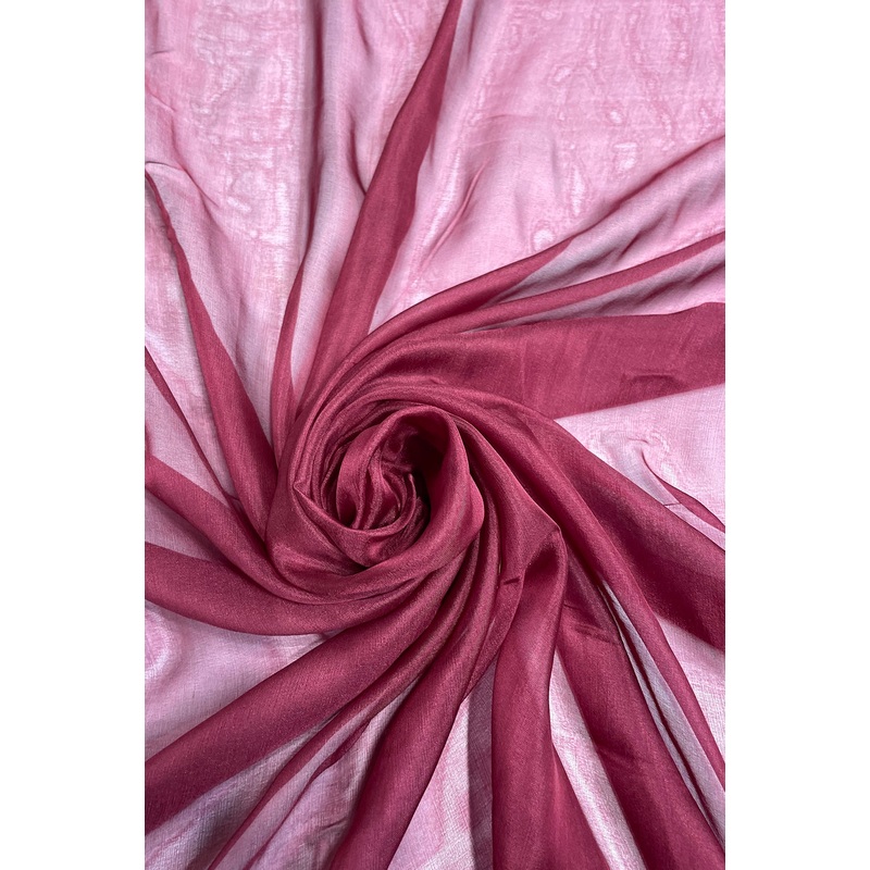 Tibetan Red Silk Chiffon