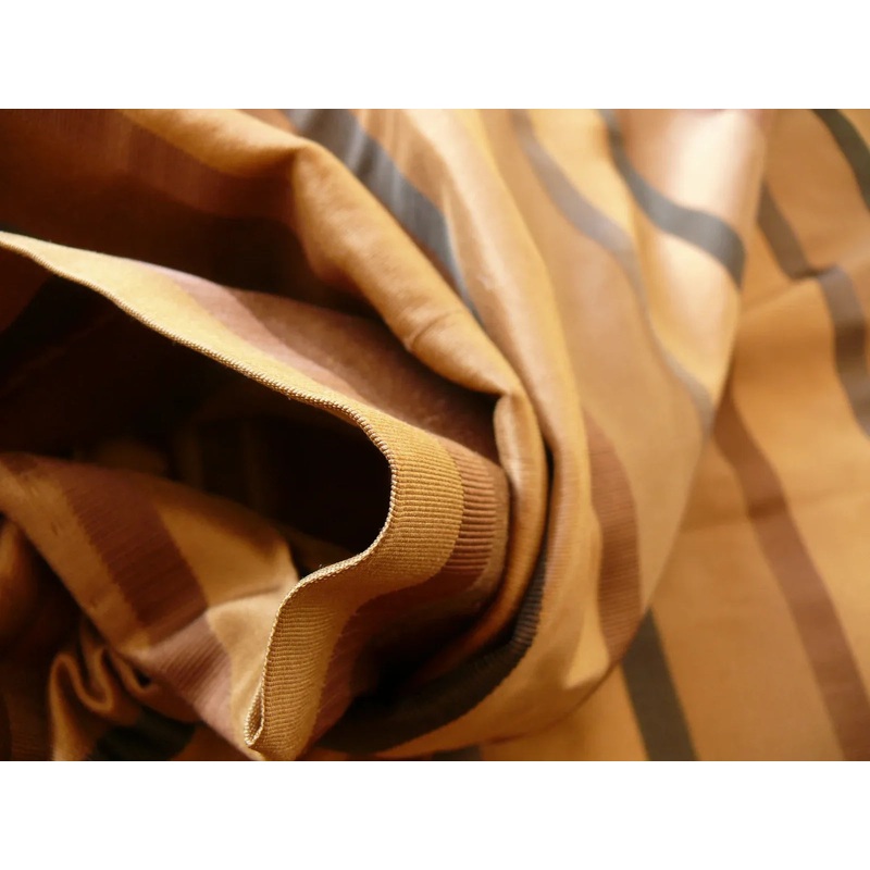 Coraggio Textile Fabric 3yard from Italy Highest Quality Silk Stripe Brown Black Renaissance MSRP USD 300+/yard