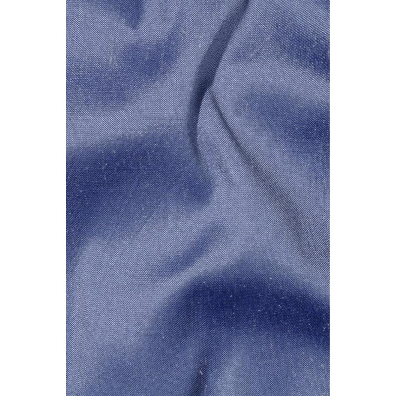 Dark Denim Silk Shantung 54" Fabric