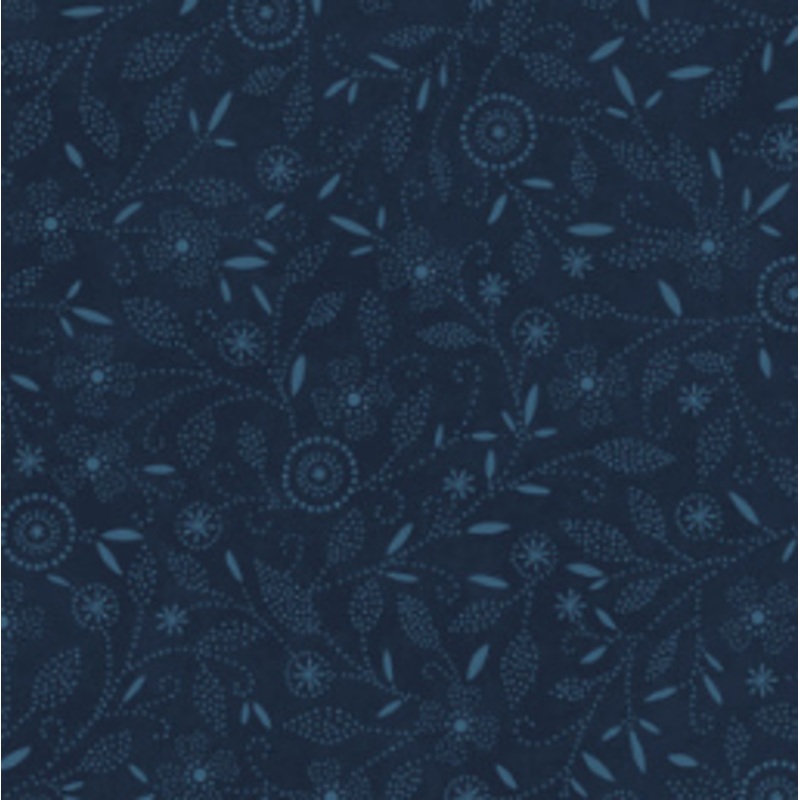 Patchwork Blue Packed Floral Blue Fabric