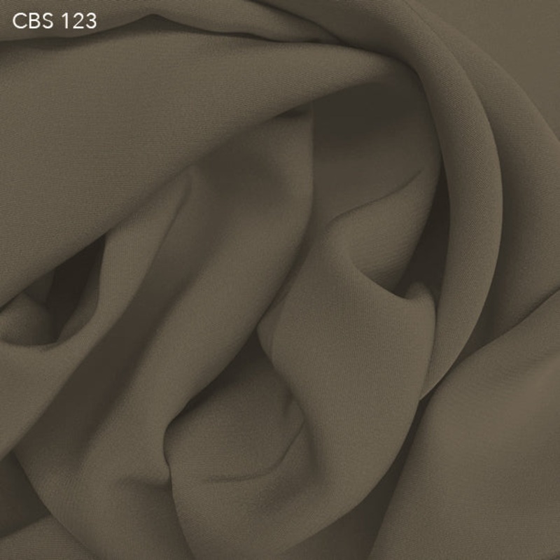 Silk Crepe Back Satin - Khaki Brown