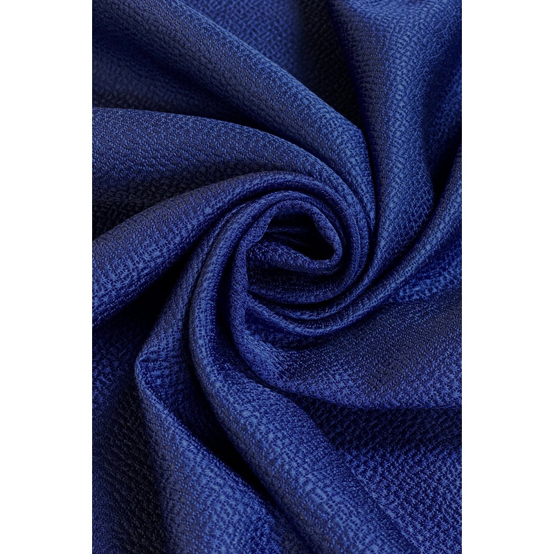 Soft Navy Silk & Wool Hammered Satin