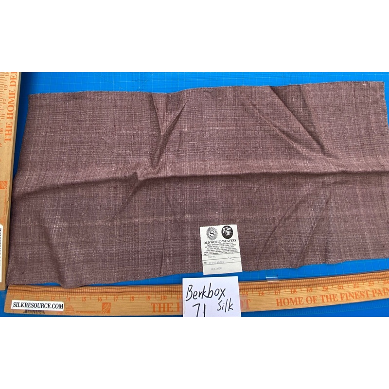 89 Berkbox71 Scalamandre Square Silk by Old World Weavers Nepal Heather Purple Solid MSRP USD 310/y