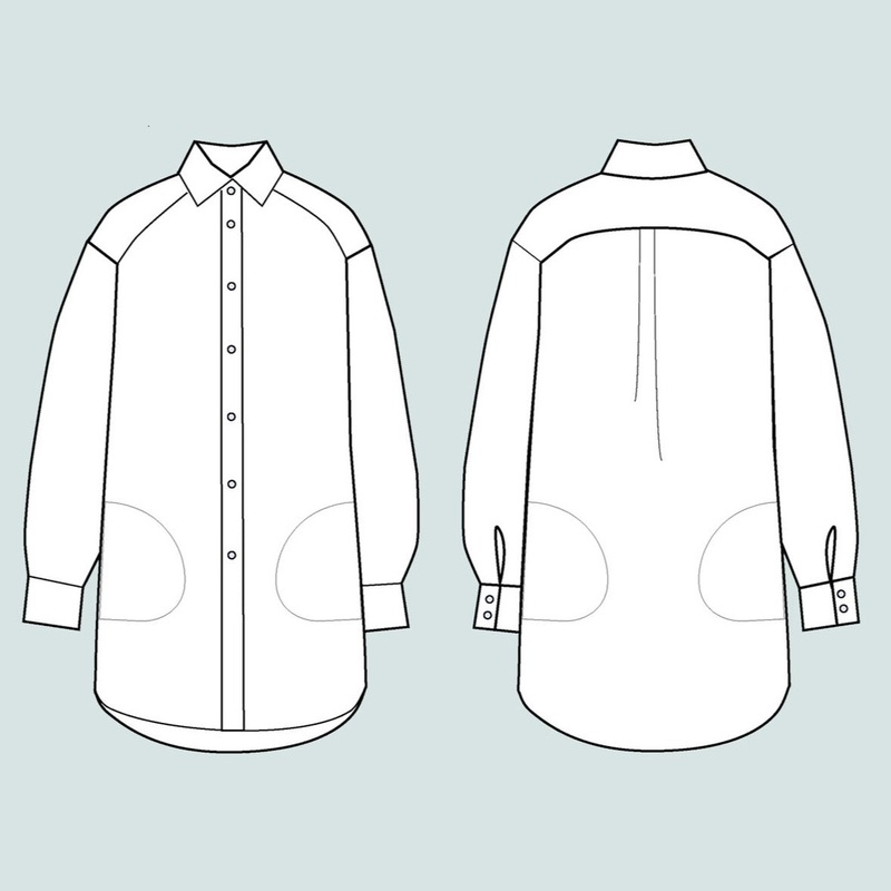 Assembly Line Oversized Shirt Pattern, Sweden