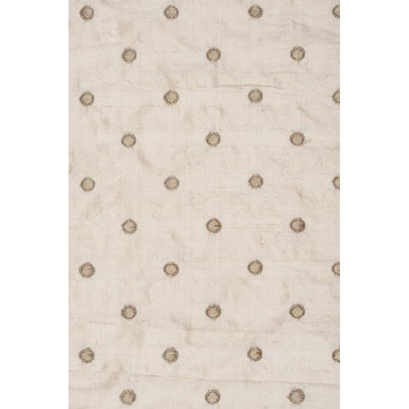Cream 201 Embroidered Dupioni Silk