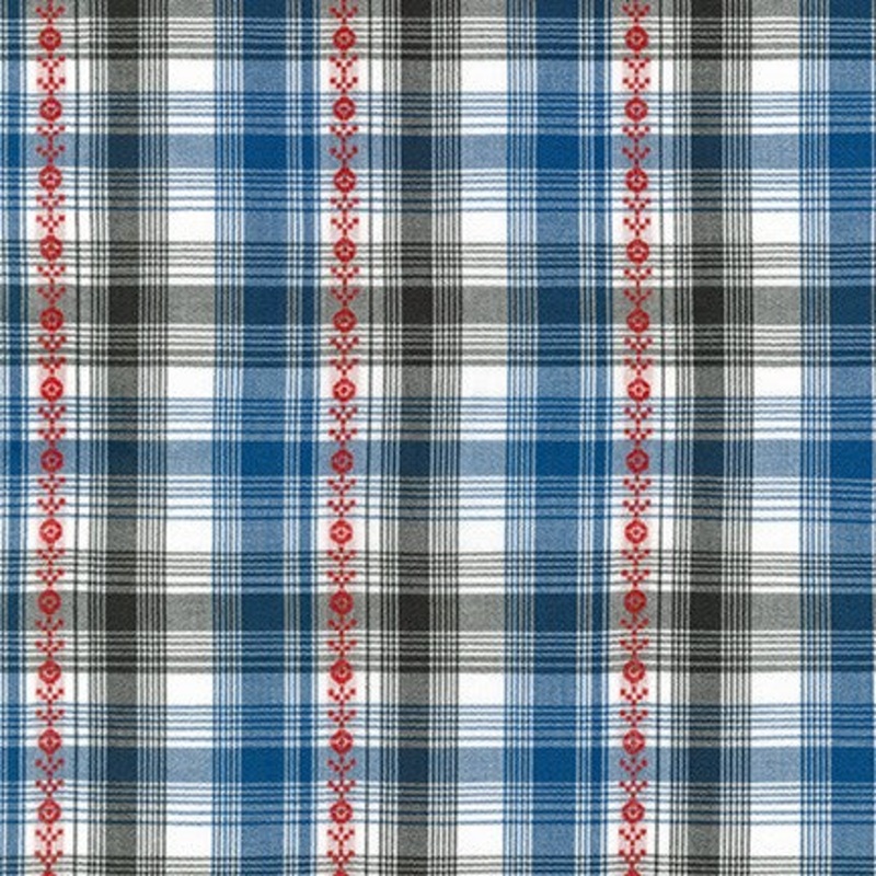 Remnant 4132 Ponderosa Plaids - Blue, 2.2 yard bolt end
