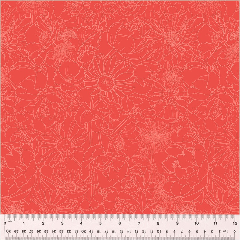 Spring Dreams Shannon Christensen 54157-8 Poppy Garden Sketch Cotton