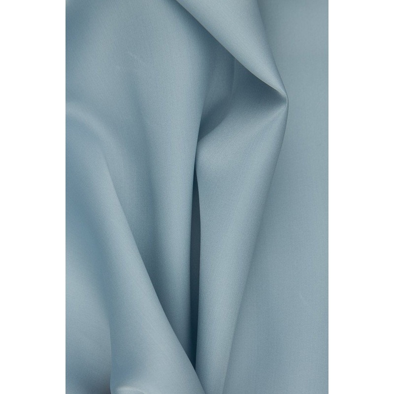 Arctic Blue Silk Satin Face Organza Fabric