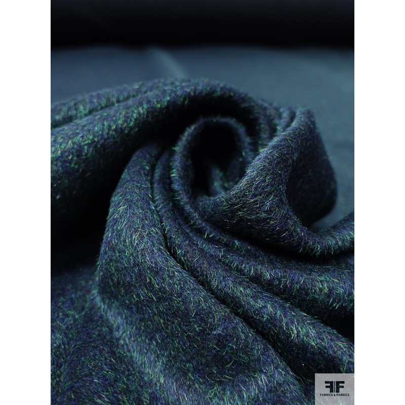 Italian Heathered Wool-Blend Coating - Navy / Green