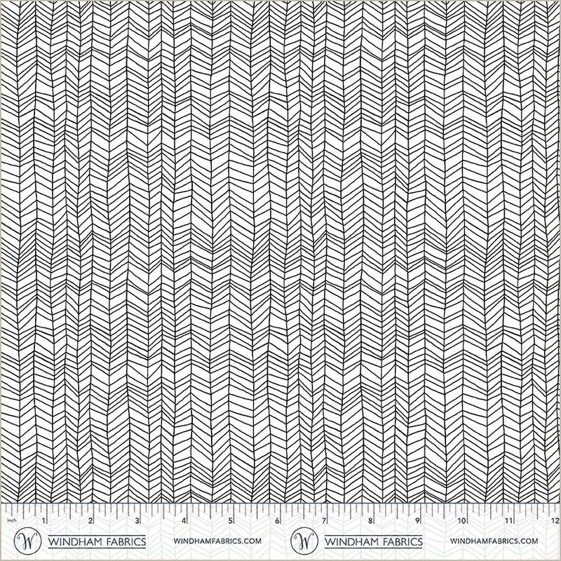 Pen & Petal - Herringbone White 10" Remnant