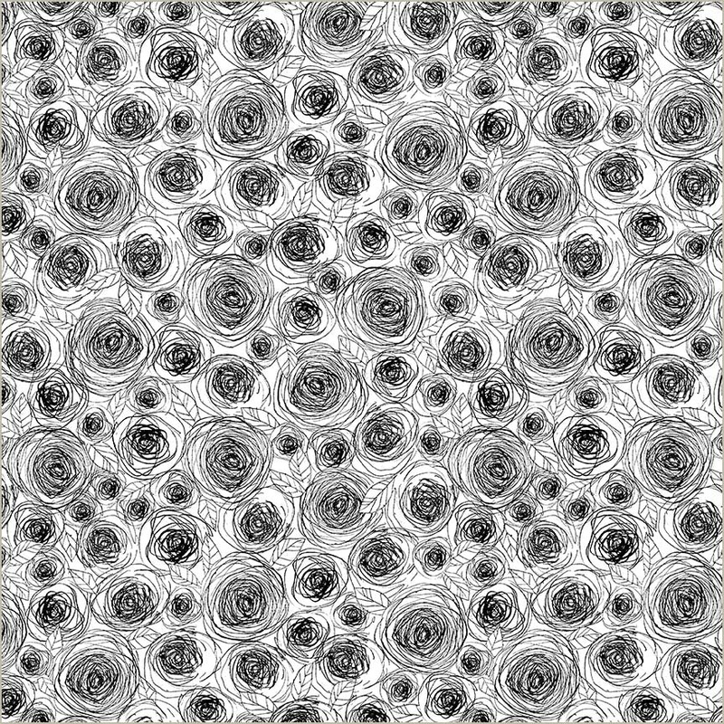 Pen & Petal Whistler Studios 54966-1 White Roses Cotton