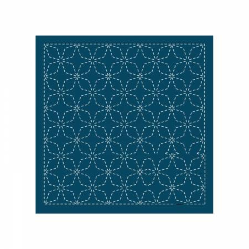 Sashiko Sampler Kaku-shippo Navy