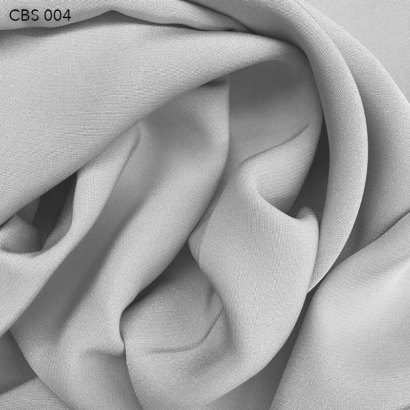 Silk Crepe Back Satin - Evening Grey