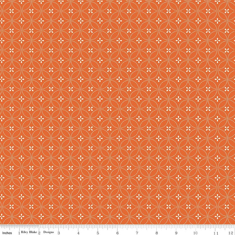 Summer's In Town - Circle Dots - Orange - Yardage