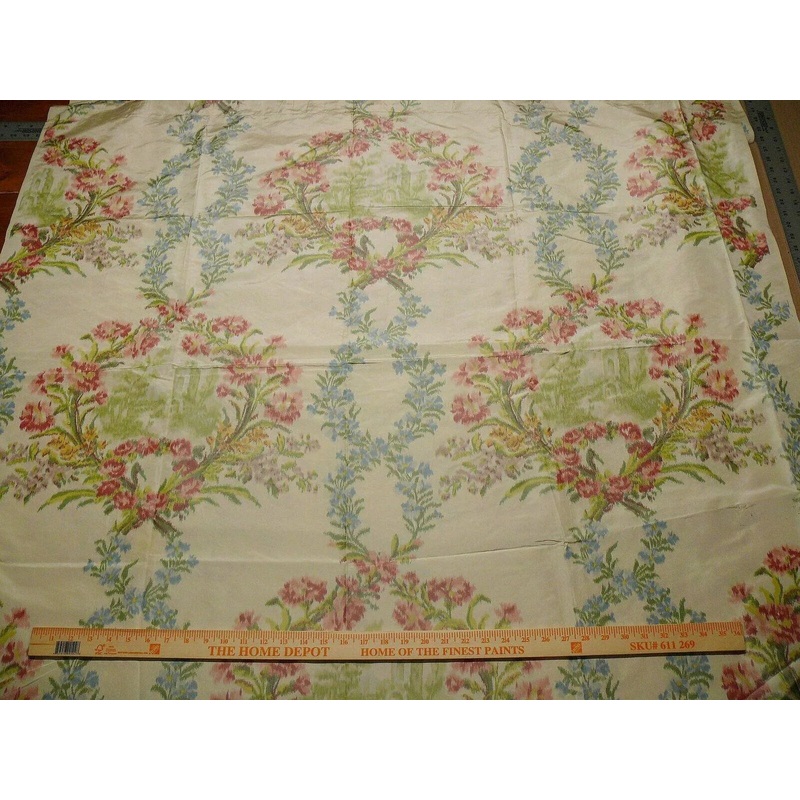 2.5Y yards Tassinari & Chatel Silk Warp Print Les Ruines Fond Creme MSRP US 2214/yard
