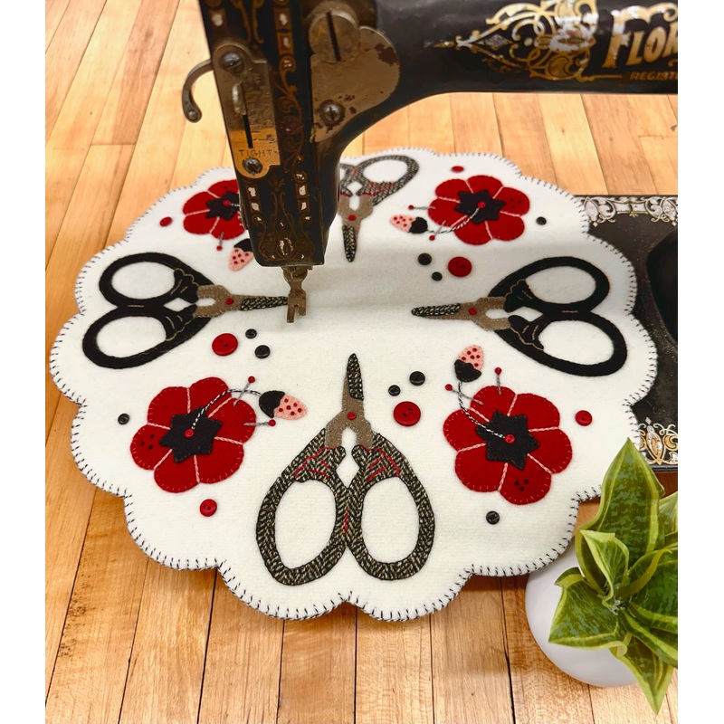 Red & Black Vintage Sewing Mat