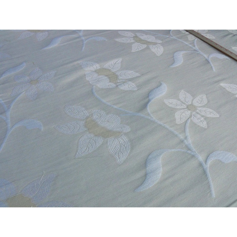 Scalamandre Charlize Ivory Cream White Heavy Lily Tapestry Art Nouveau Linen Blend MSRPUSD250+